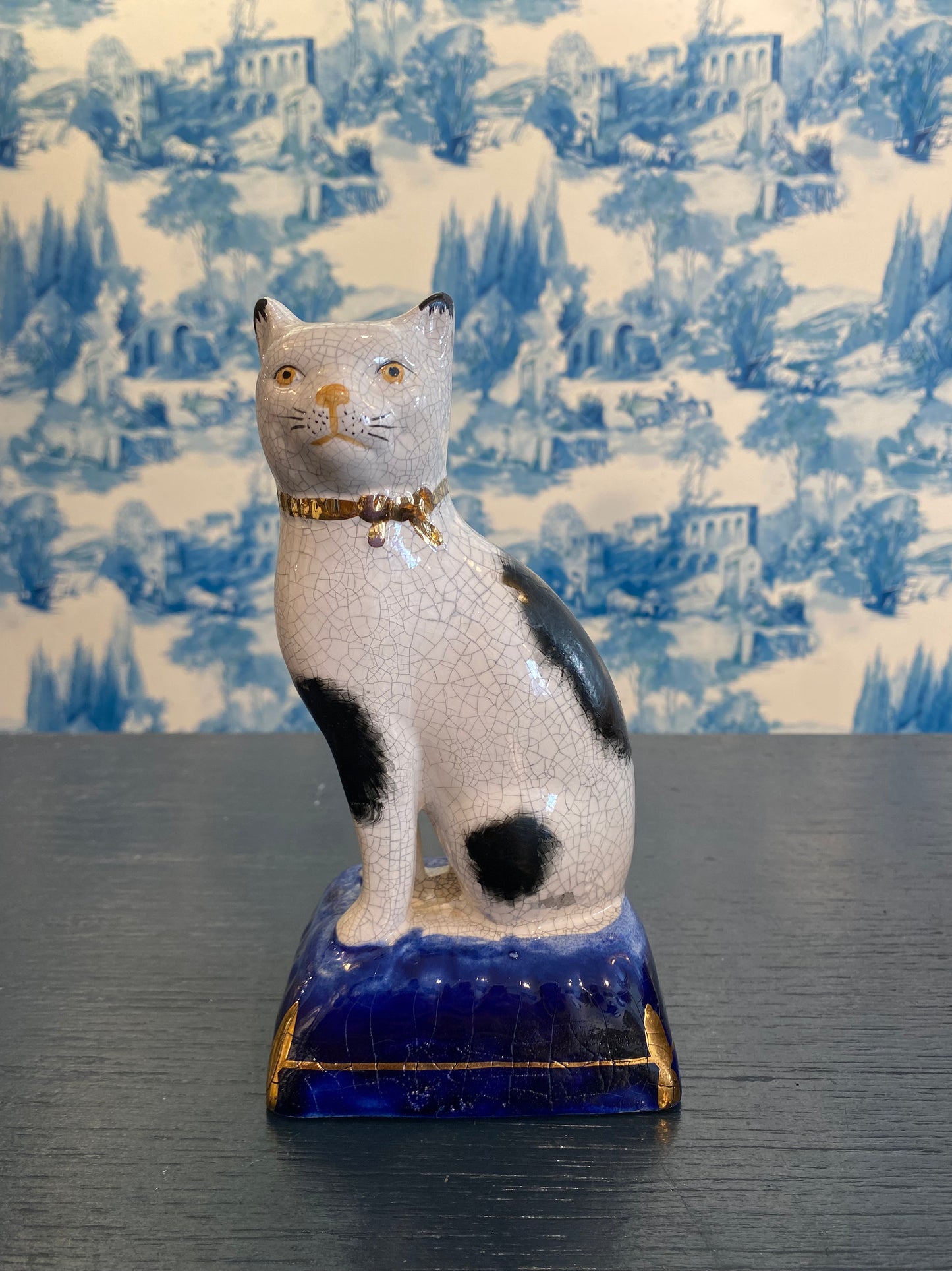 Ceramic Staffordshire Cat Figures - Set of 2