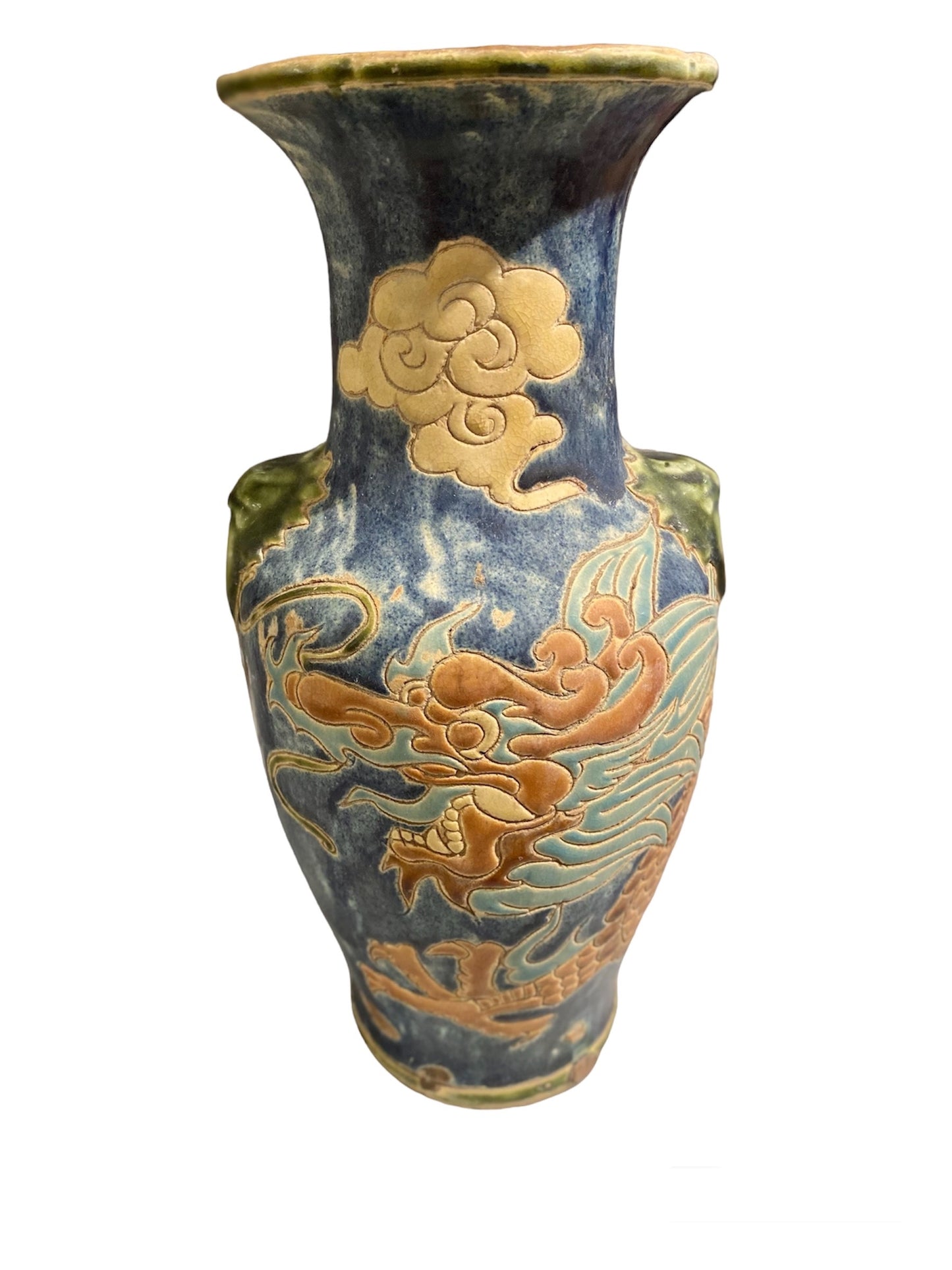 1930's Antique Javanese/Chinese Dragon Vase