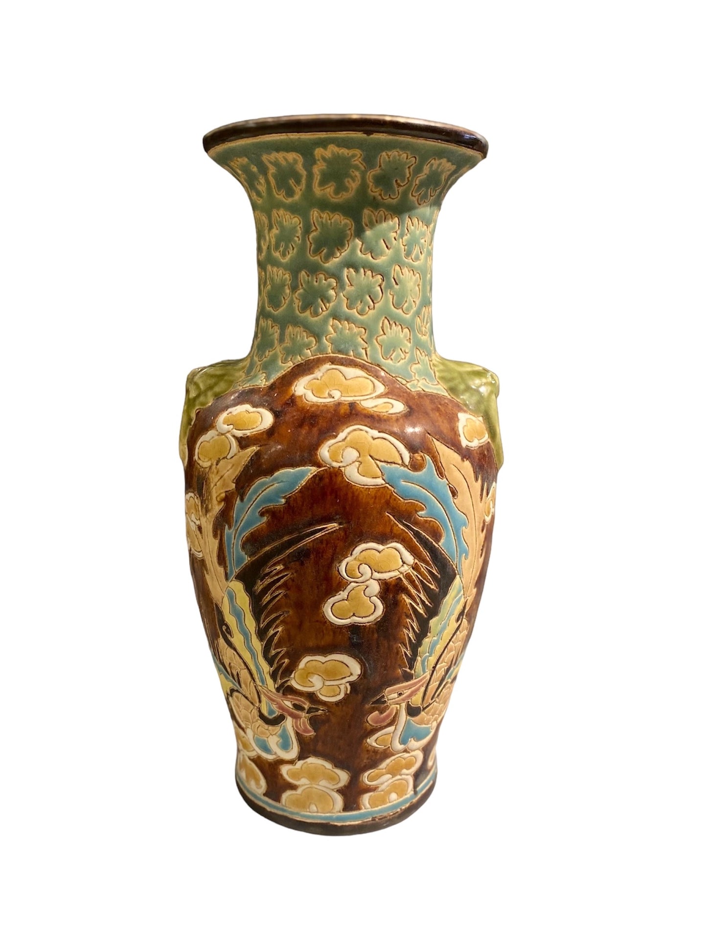 1930's Antique Javanese/Chinese Phoenix Vase