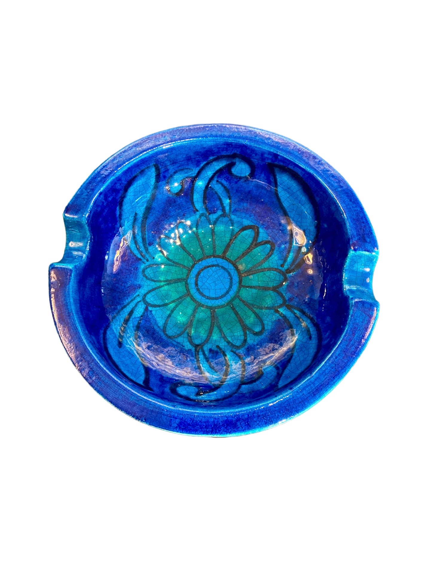MCM Bellini Ceramiche Ashtray-Blue Turquois