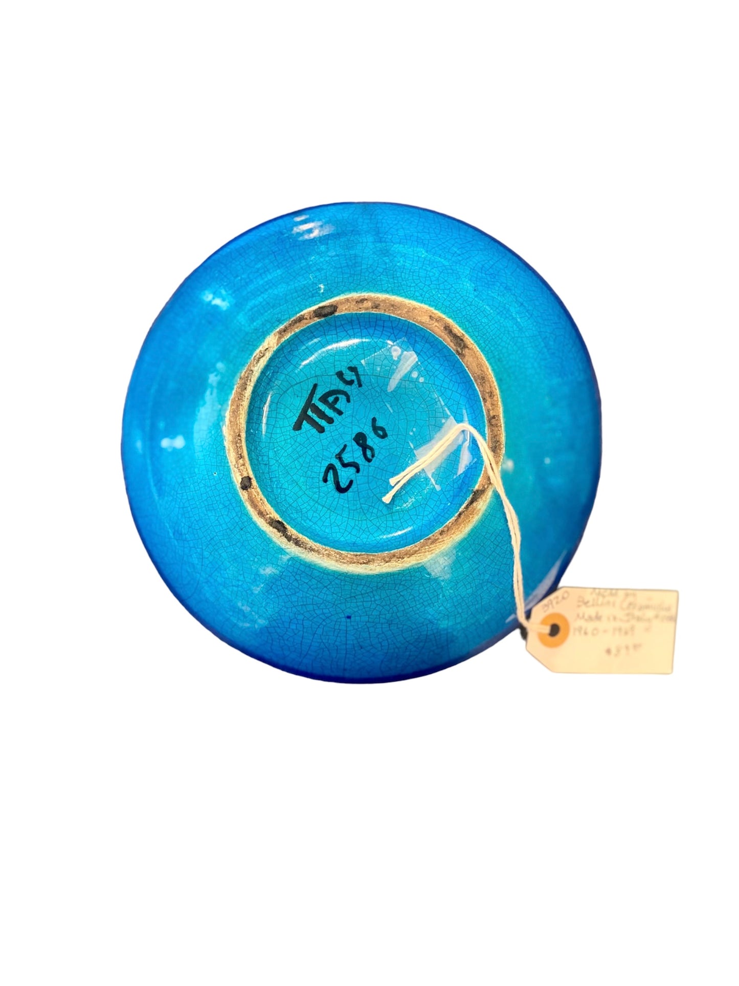 MCM Bellini Ceramiche Ashtray-Blue Turquois